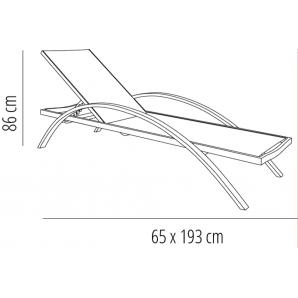 2 Tumbona exterior gris COMFORT garbar - 2 unidades