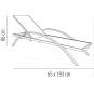 2 Tumbona exterior gris COMFORT garbar - 2 unidades