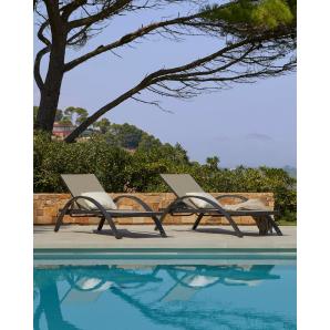 2 Tumbona exterior gris COMFORT garbar - 2 unidades