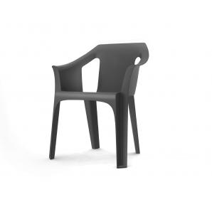 40 Silla con brazos reciclada interior, exterior gris volcánico COOL garbar - 40 unidades