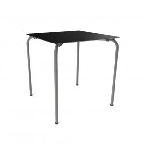 10 Mesa cuadrada interior, exterior 70x70 negro CORE garbar - 10 unidades