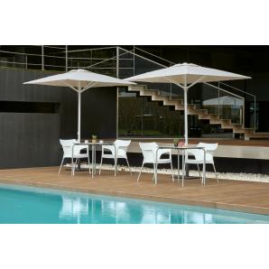 Parasol exterior 300x300 blanco CORSICA garbar