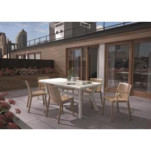 Mesa rectangular interior, exterior 180x90 blanco DALIA garbar