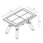 Mesa rectangular reciclada interior, exterior 115x72 arena DALIA garbar