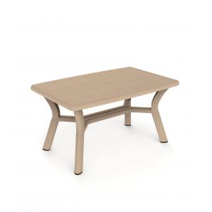 Mesa rectangular reciclada interior, exterior 140x90 arena DALIA garbar