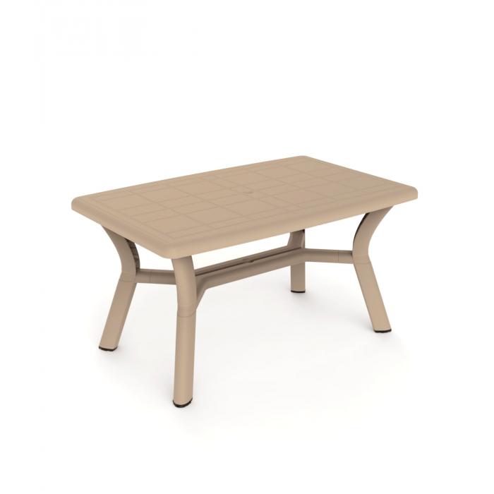Mesa rectangular reciclada interior, exterior 140x90 arena DALIA garbar