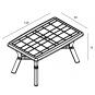 Mesa rectangular reciclada interior, exterior 140x90 arena DALIA garbar