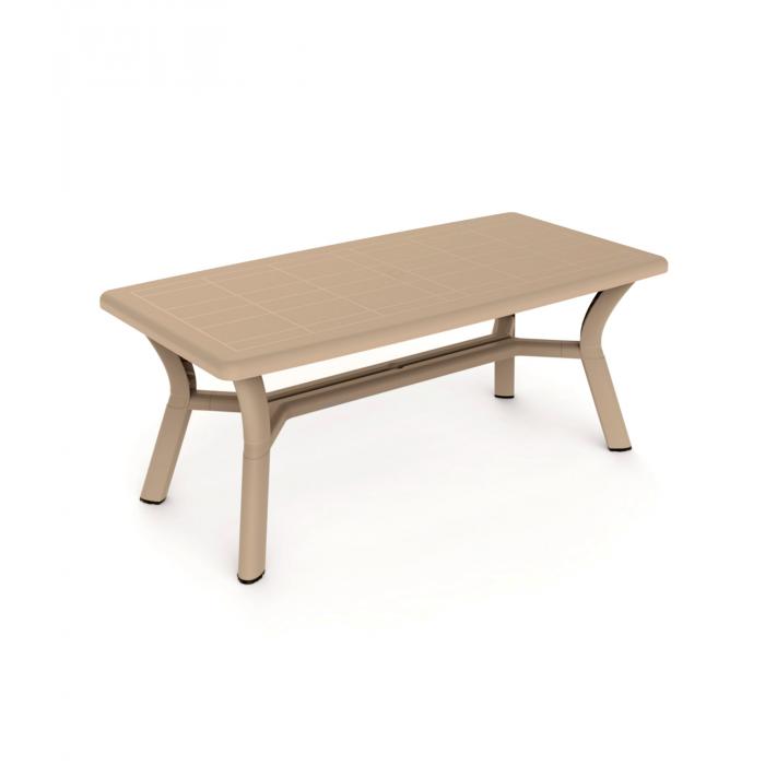 Mesa rectangular reciclada interior, exterior 180x90 arena DALIA garbar