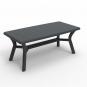 Mesa rectangular reciclada interior, exterior 180x90 gris DALIA garbar