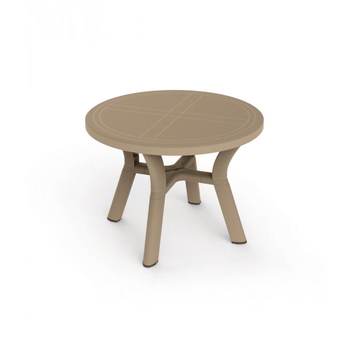 Mesa redonda reciclada interior, exterior Ø100 arena DALIA garbar