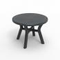 Mesa redonda reciclada interior, exterior Ø100 gris DALIA garbar