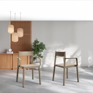 4 Silla con brazos interior, exterior gris oscuro DANNA garbar - 4 unidades