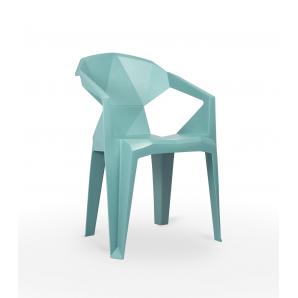 30 Silla con brazos reciclada interior, exterior azul aire DELTA ECO garbar - 30 unidades