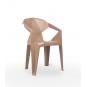 30 Silla con brazos reciclada interior, exterior marrón tierra DELTA ECO garbar - 30 unidades