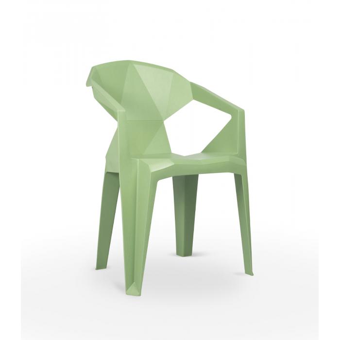 30 Silla con brazos reciclada interior, exterior verde agua DELTA ECO garbar - 30 unidades