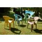 30 Silla con brazos reciclada interior, exterior verde agua DELTA ECO garbar - 30 unidades
