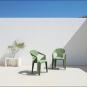 30 Silla con brazos reciclada interior, exterior verde agua DELTA ECO garbar - 30 unidades