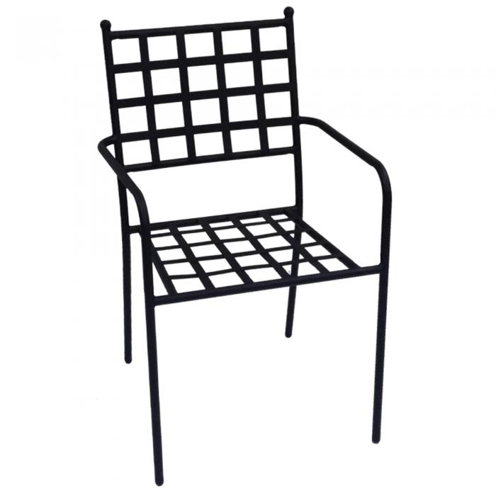 4 Silla con brazos interior, exterior antracita DOKOS garbar - 4 unidades