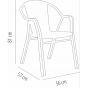 16 Silla con brazos interior, exterior arena EDGE garbar - 16 unidades