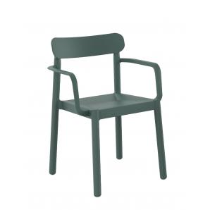 4 Silla con brazos interior, exterior verde ELBA garbar - 4 unidades