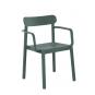 4 Silla con brazos interior, exterior verde ELBA garbar - 4 unidades