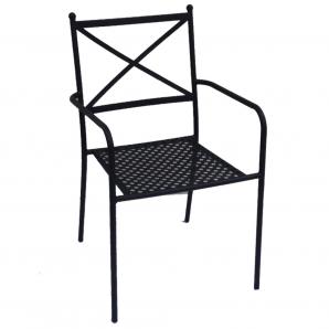 4 Silla con brazos interior, exterior antracita HYDRA garbar - 4 unidades