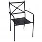 4 Silla con brazos interior, exterior antracita HYDRA garbar - 4 unidades