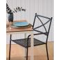 4 Silla con brazos interior, exterior antracita HYDRA garbar - 4 unidades