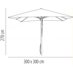 Parasol exterior 300x300 gris oscuro I1 garbar