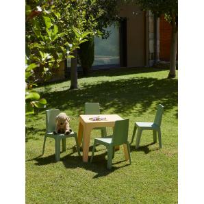 4 Silla reciclada interior, exterior amarillo fuego JULIETA ECO garbar - 4 unidades