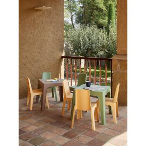 4 Silla reciclada interior, exterior azul aire JULIETA ECO garbar - 4 unidades