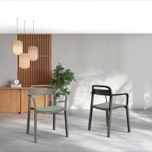 Silla con brazos interior, exterior arena JUNE garbar