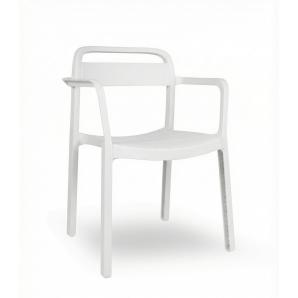 Silla con brazos interior, exterior blanco JUNE garbar