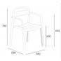 Silla con brazos interior, exterior blanco JUNE garbar