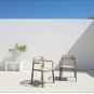 Silla con brazos interior, exterior blanco JUNE garbar