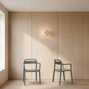 Silla con brazos interior, exterior blanco JUNE garbar