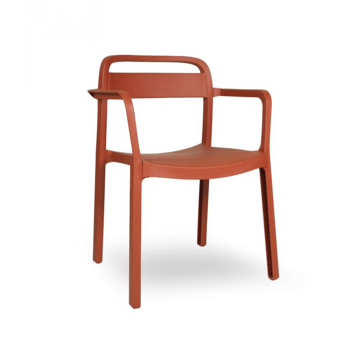 Silla con brazos interior, exterior greda JUNE garbar