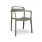 Silla con brazos interior, exterior gris verdoso JUNE garbar