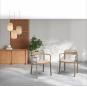 Silla con brazos interior, exterior gris verdoso JUNE garbar