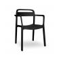 Silla con brazos interior, exterior negro JUNE garbar