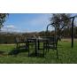 4 Silla con brazos interior, exterior negro MAMBA garbar - 4 unidades