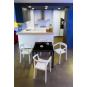 4 Silla con brazos interior, exterior negro MAMBA garbar - 4 unidades