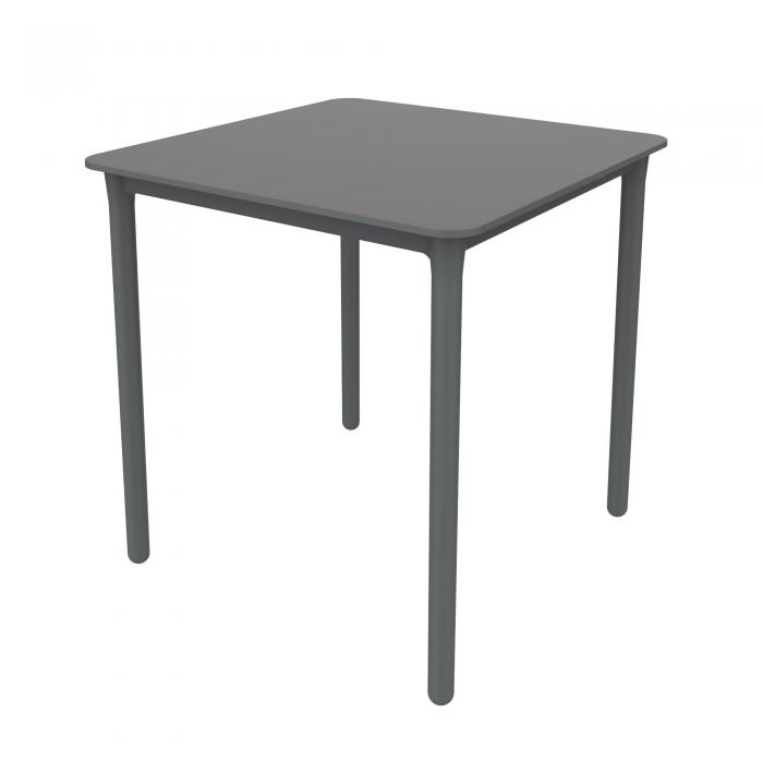 Mesa cuadrada interior, exterior 70x70 gris oscuro MARSELLA garbar