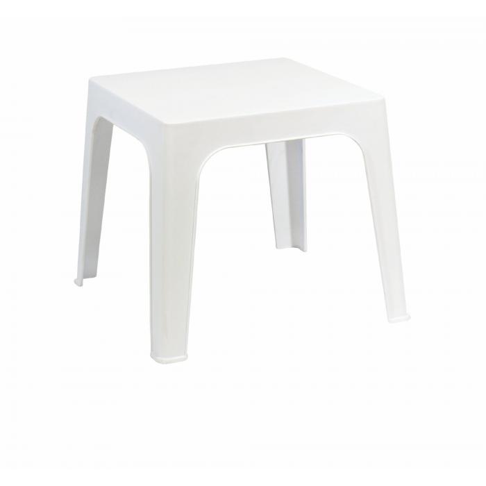 5 Mesa auxiliar interior, exterior 60x60 blanco MONACO garbar - 5 unidades