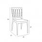 4 Silla interior, exterior gris NAPOLEON garbar - 4 unidades