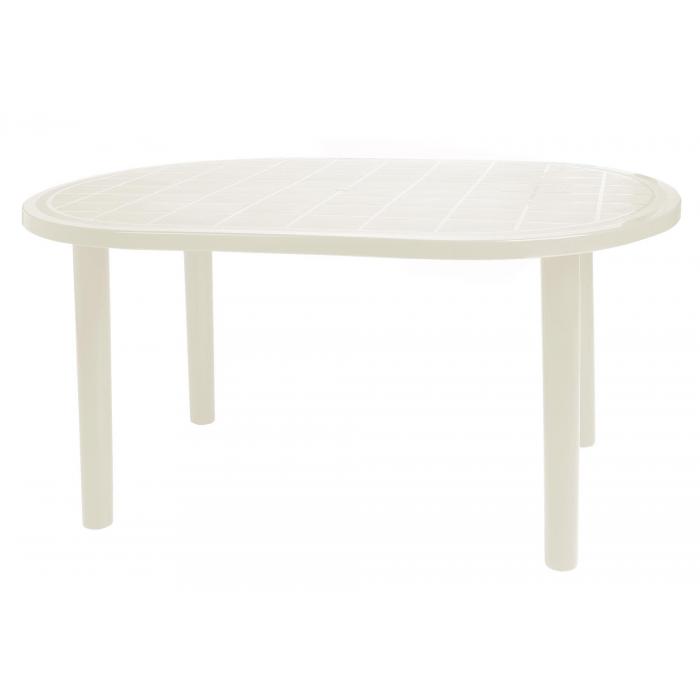 Mesa oval interior, exterior 140x90 blanco OLOT garbar