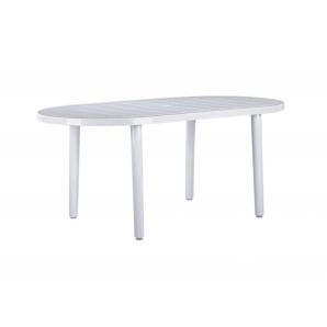 Mesa oval interior, exterior 180x90 blanco OLOT garbar