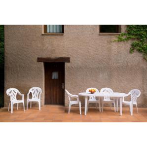 Mesa oval interior, exterior 180x90 blanco OLOT garbar