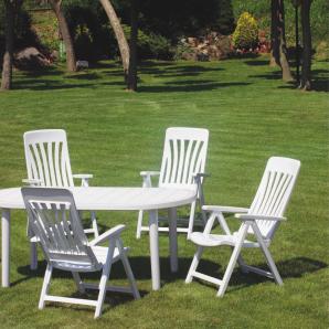 Mesa oval interior, exterior 180x90 blanco OLOT garbar