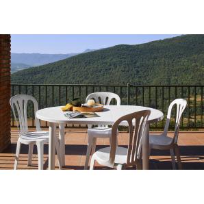 Mesa oval reciclada interior, exterior 140x90 arena desierto OLOT garbar